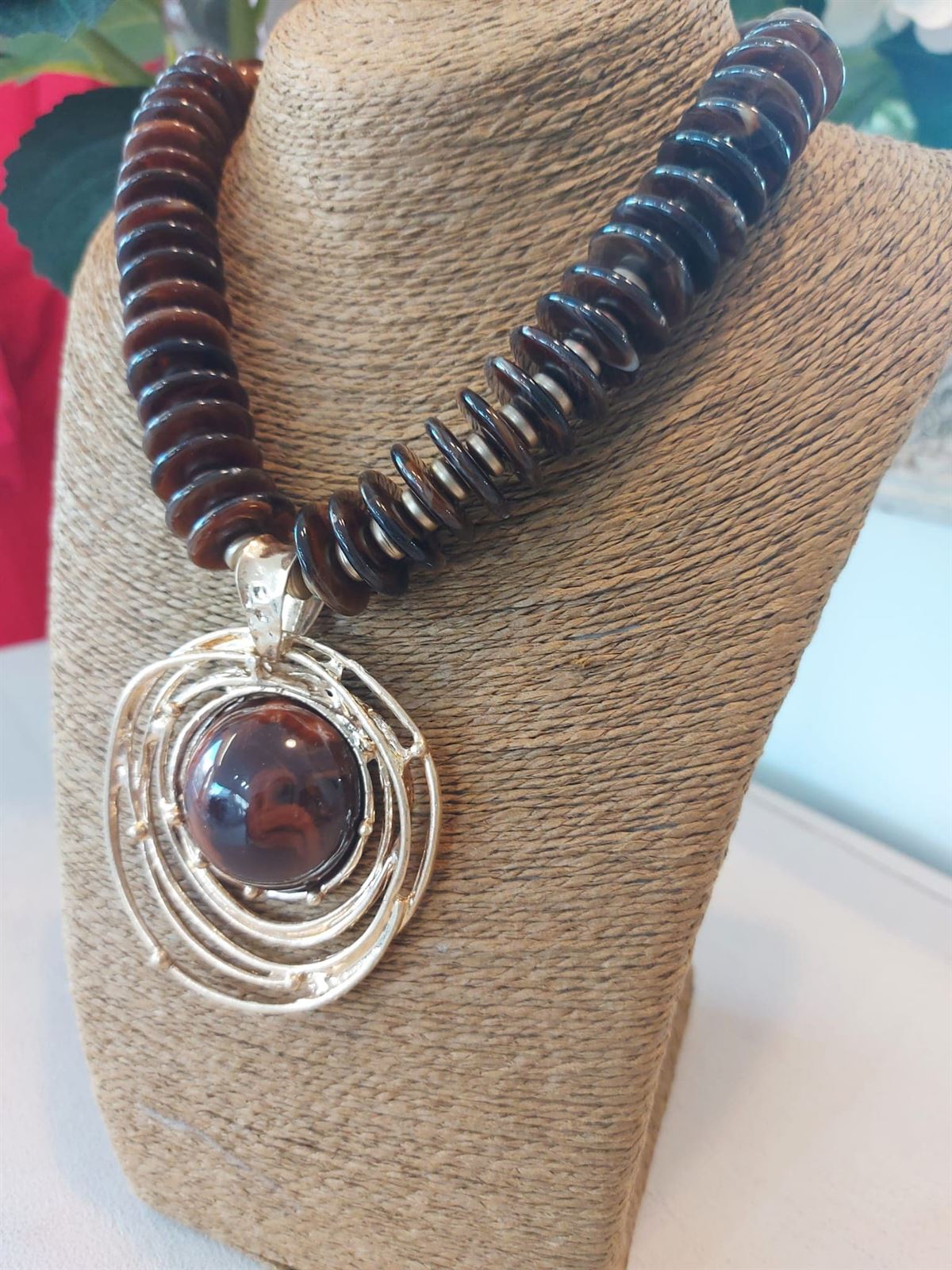 COLLAR ACERO MARRON - Imagen 1