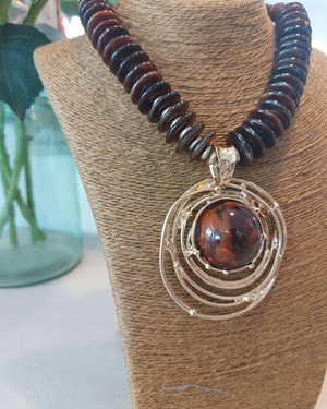 COLLAR ACERO MARRON - Imagen 2