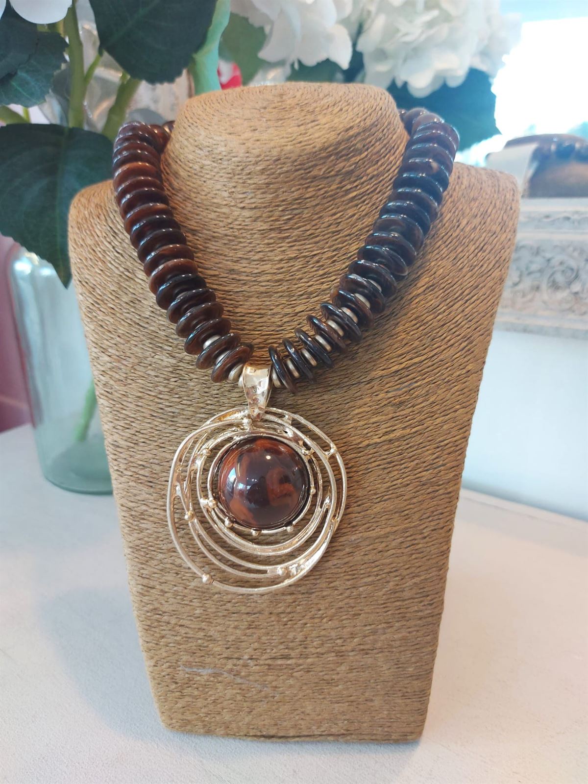 COLLAR ACERO MARRON - Imagen 3