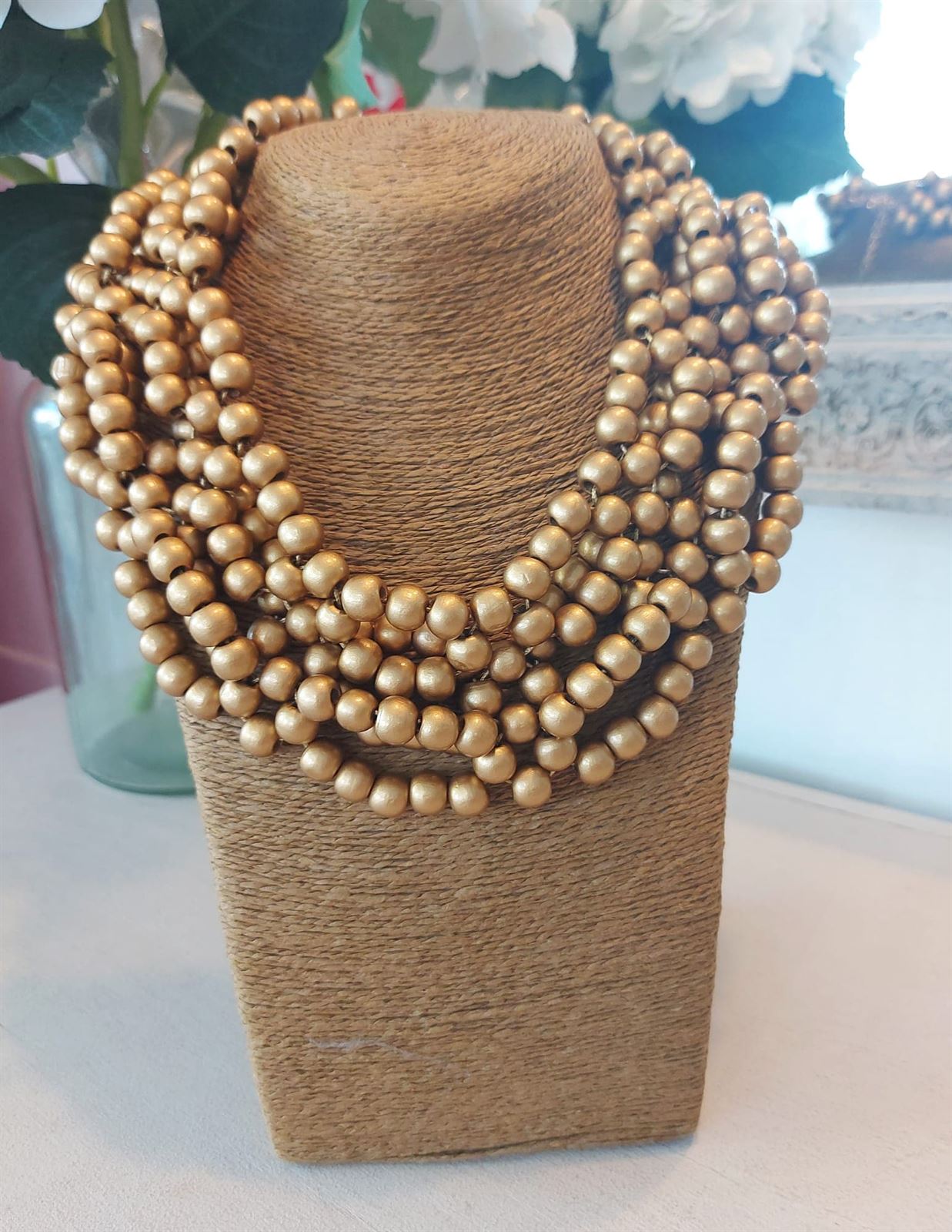 COLLAR BOLAS DORADO - Imagen 2