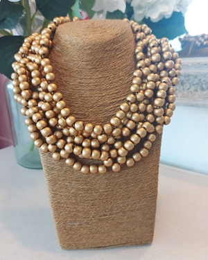 COLLAR BOLAS DORADO - Imagen 2