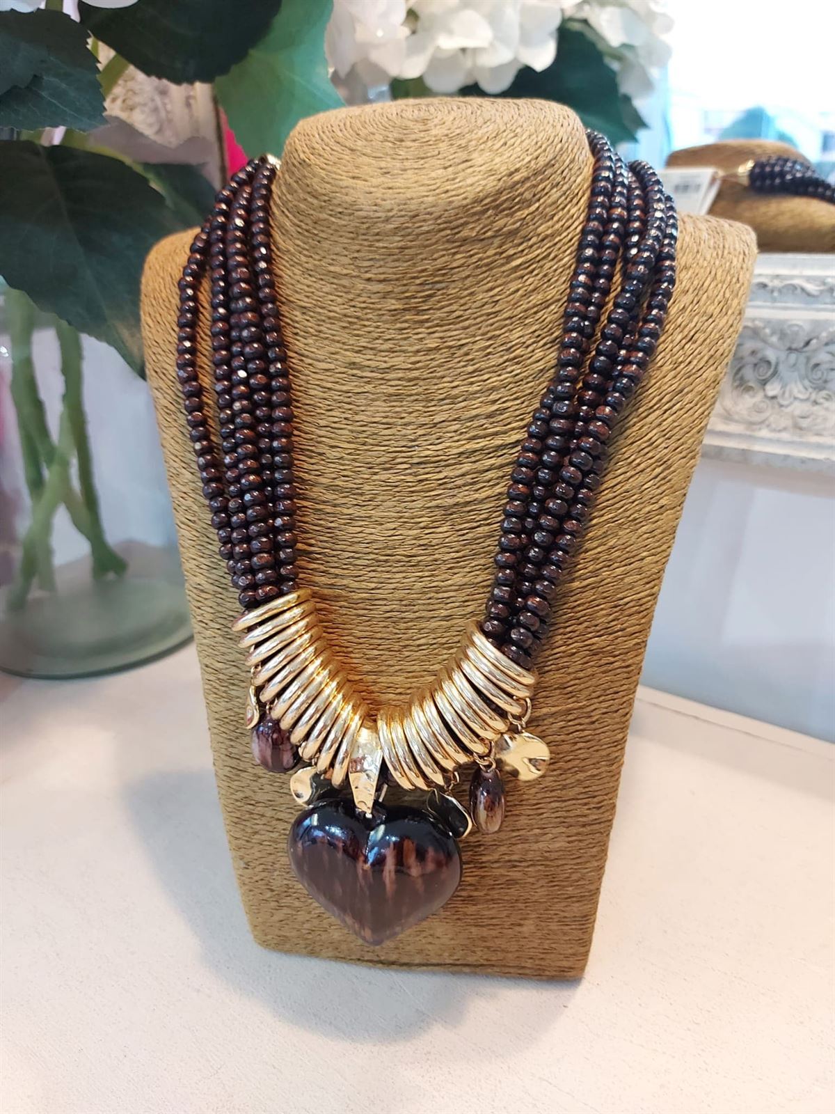 COLLAR CORAZON CHOCOLATE - Imagen 2