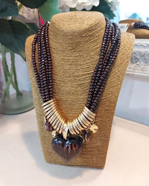 COLLAR CORAZON CHOCOLATE - Imagen 2