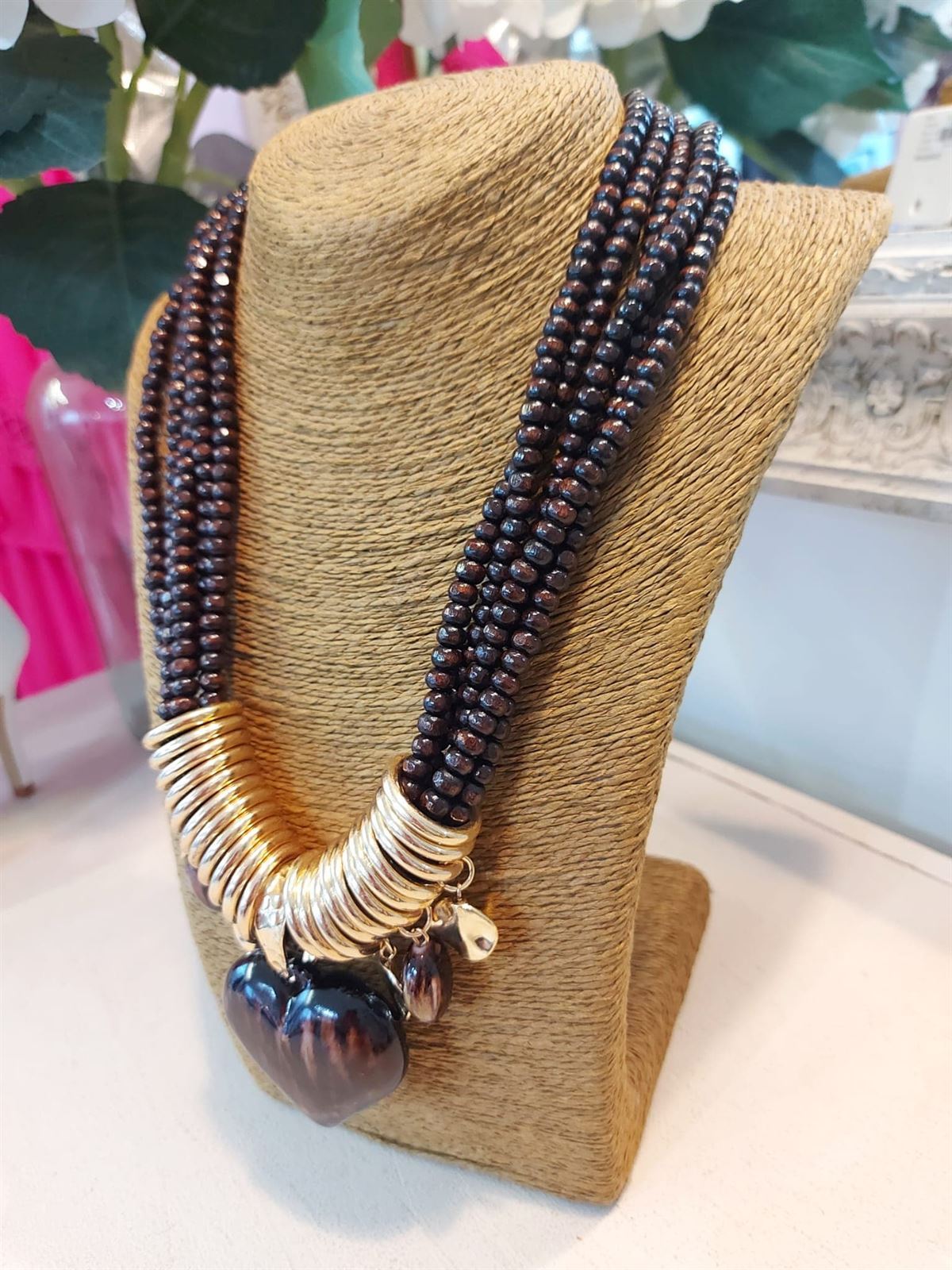 COLLAR CORAZON CHOCOLATE - Imagen 3