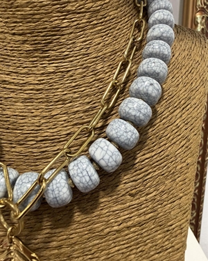 COLLAR DORADO AZUL - Imagen 2