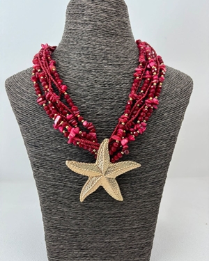 COLLAR ESTRELLA ROJO - Imagen 1