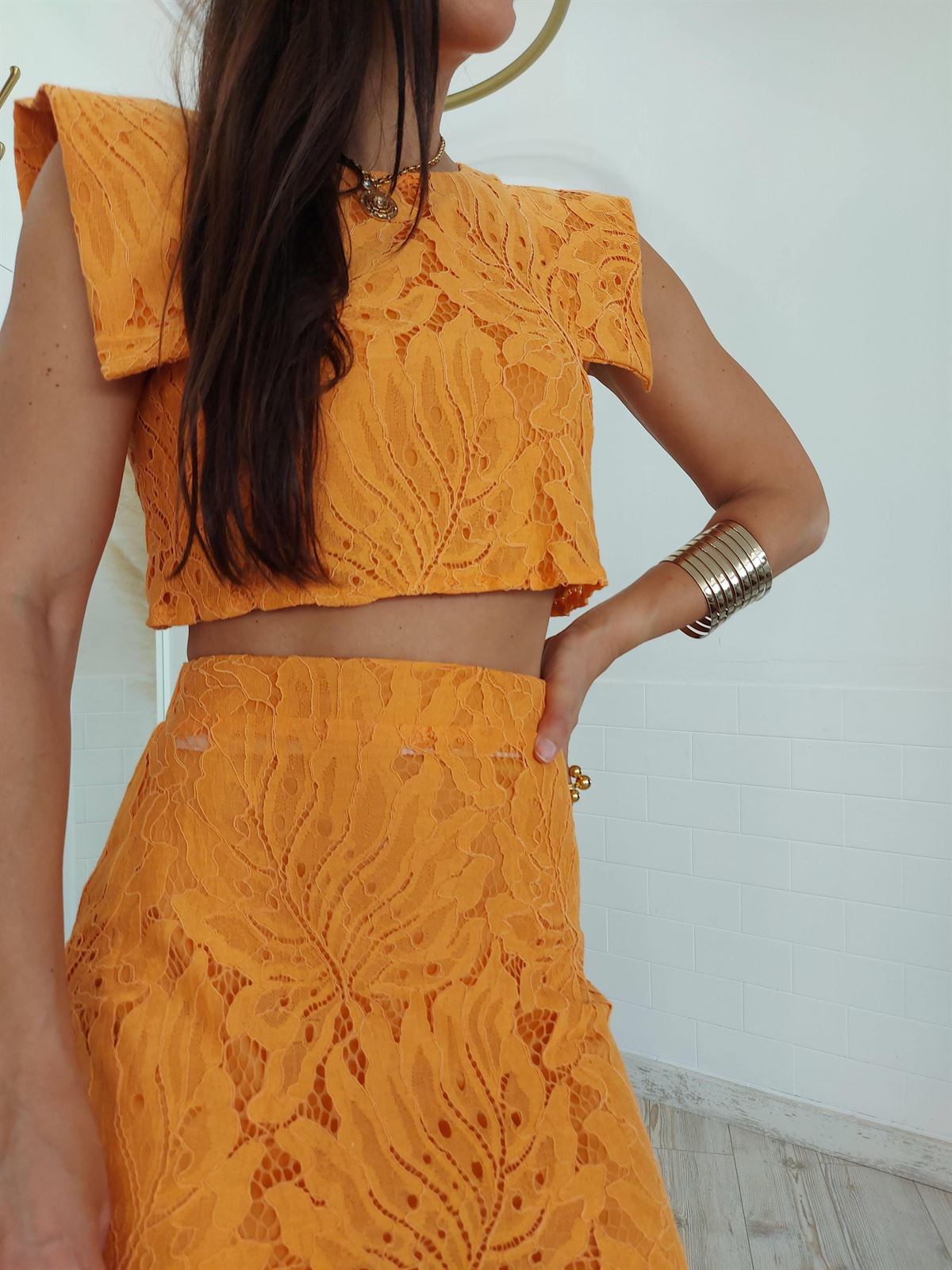 CONJUNTO INGRID MANDARINA - Imagen 2