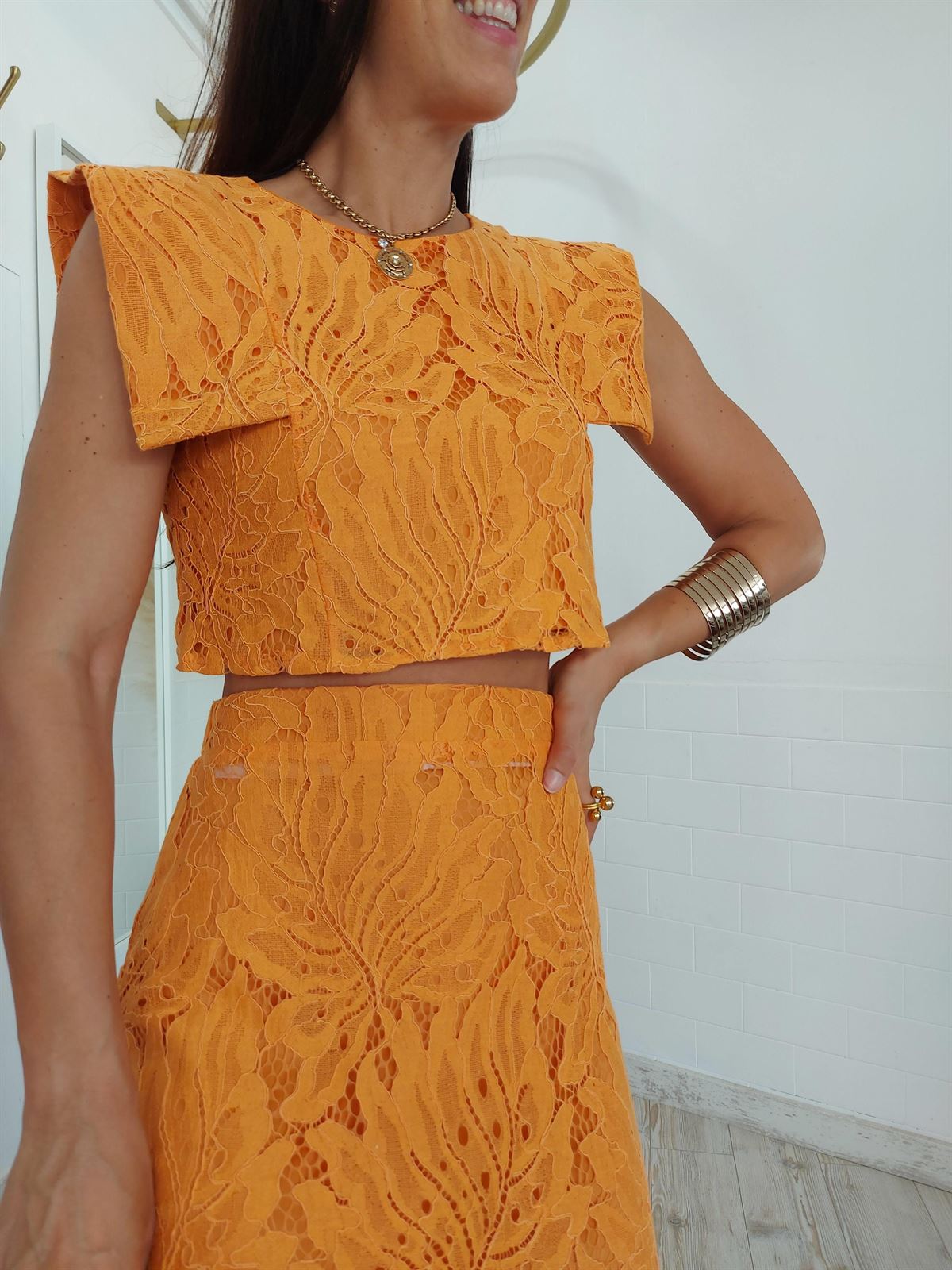 CONJUNTO INGRID MANDARINA - Imagen 5