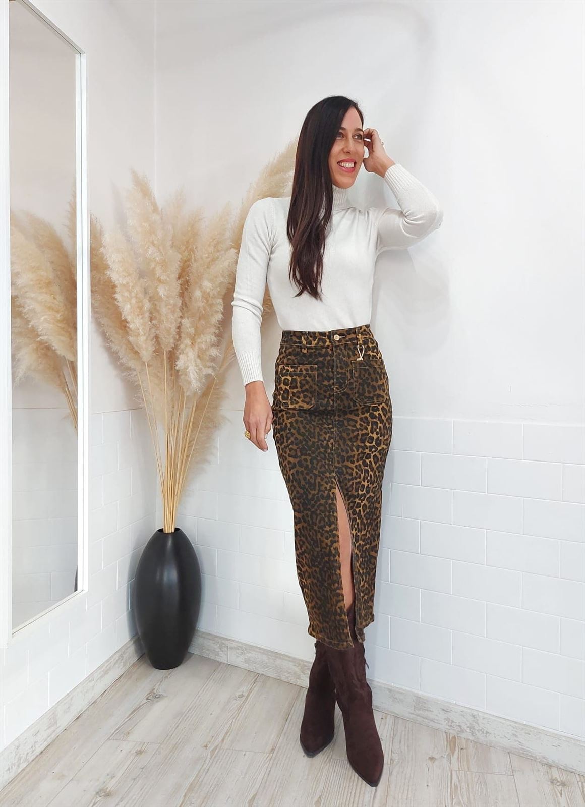 FALDA DENIM ANINAL PRINT - Imagen 1