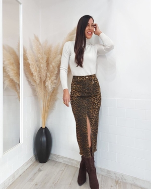 FALDA DENIM ANINAL PRINT - Imagen 1