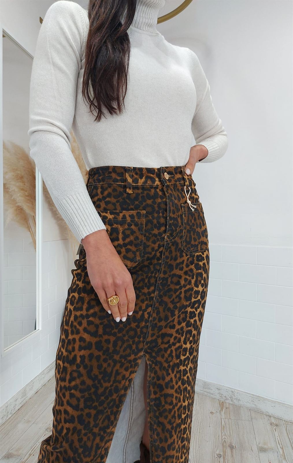 FALDA DENIM ANINAL PRINT - Imagen 4