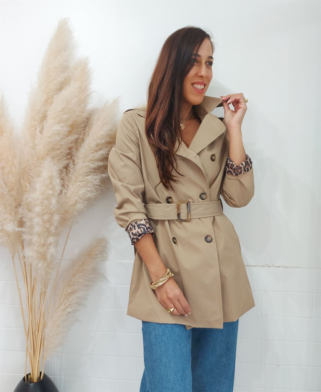 GABARDINA FORRO LEO CAMEL - Imagen 6