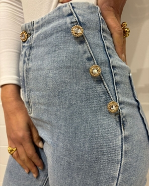 JEANS BLUE BOTONES - Imagen 1