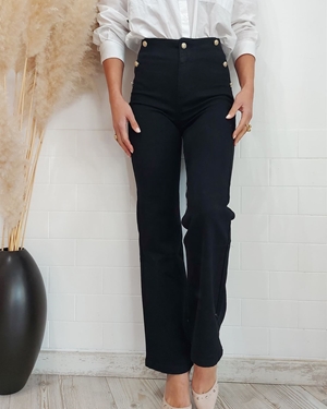 JEANS BOTONES NEGRO - Imagen 2