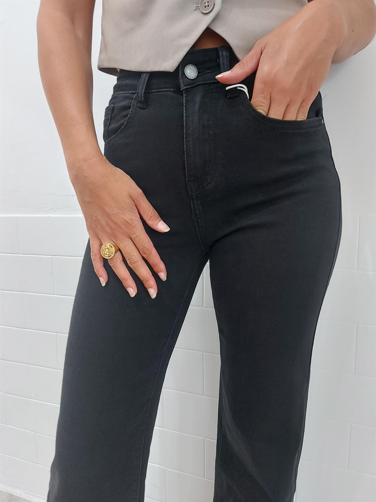 JEANS RECTO NEGRO - Imagen 2