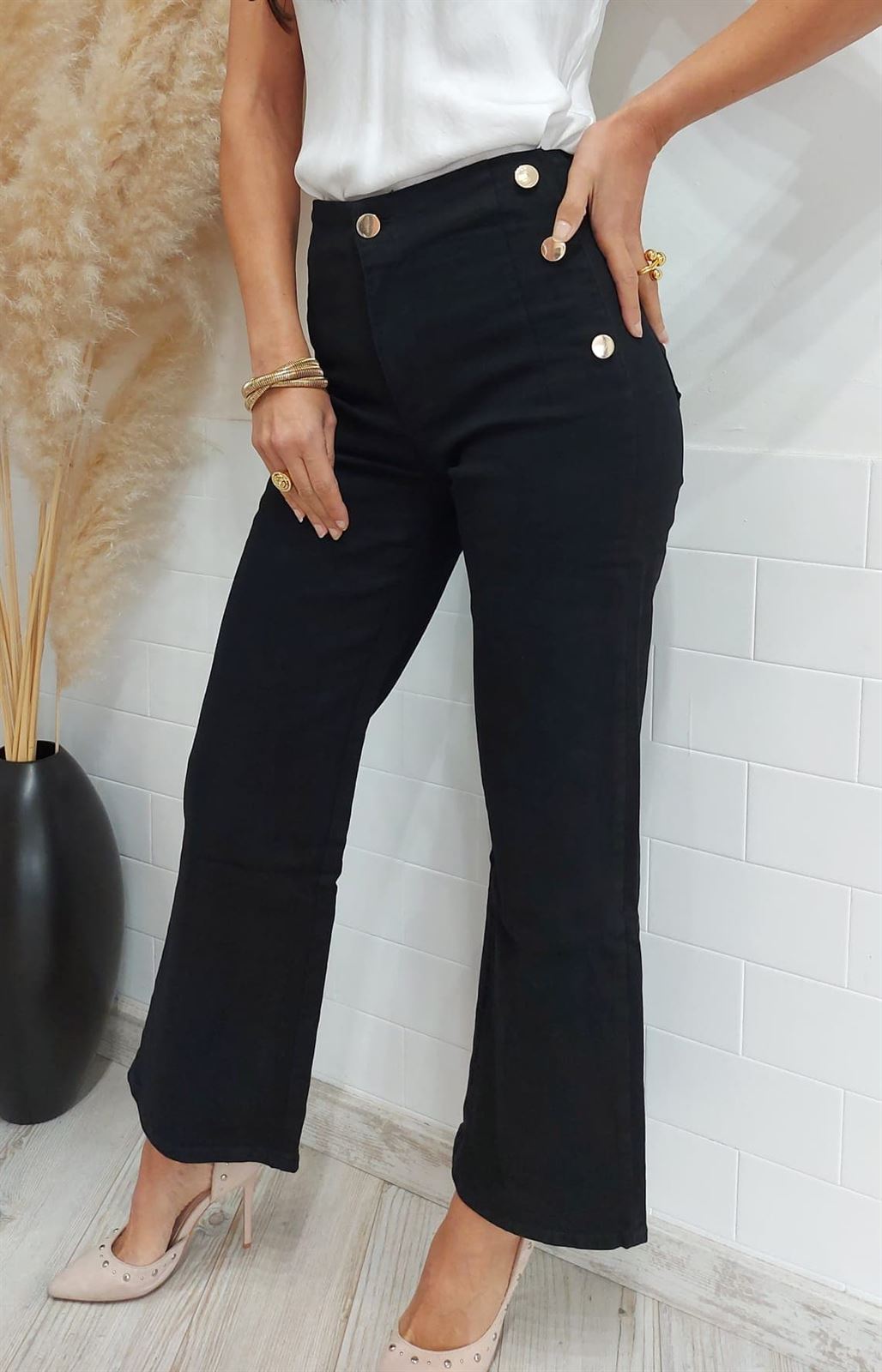JEANS WIDE LEG BOTONES - Imagen 1