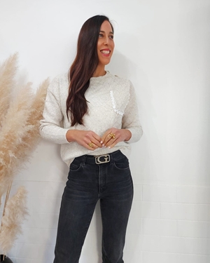 JERSEY BOLSILLO BEIGE - Imagen 1