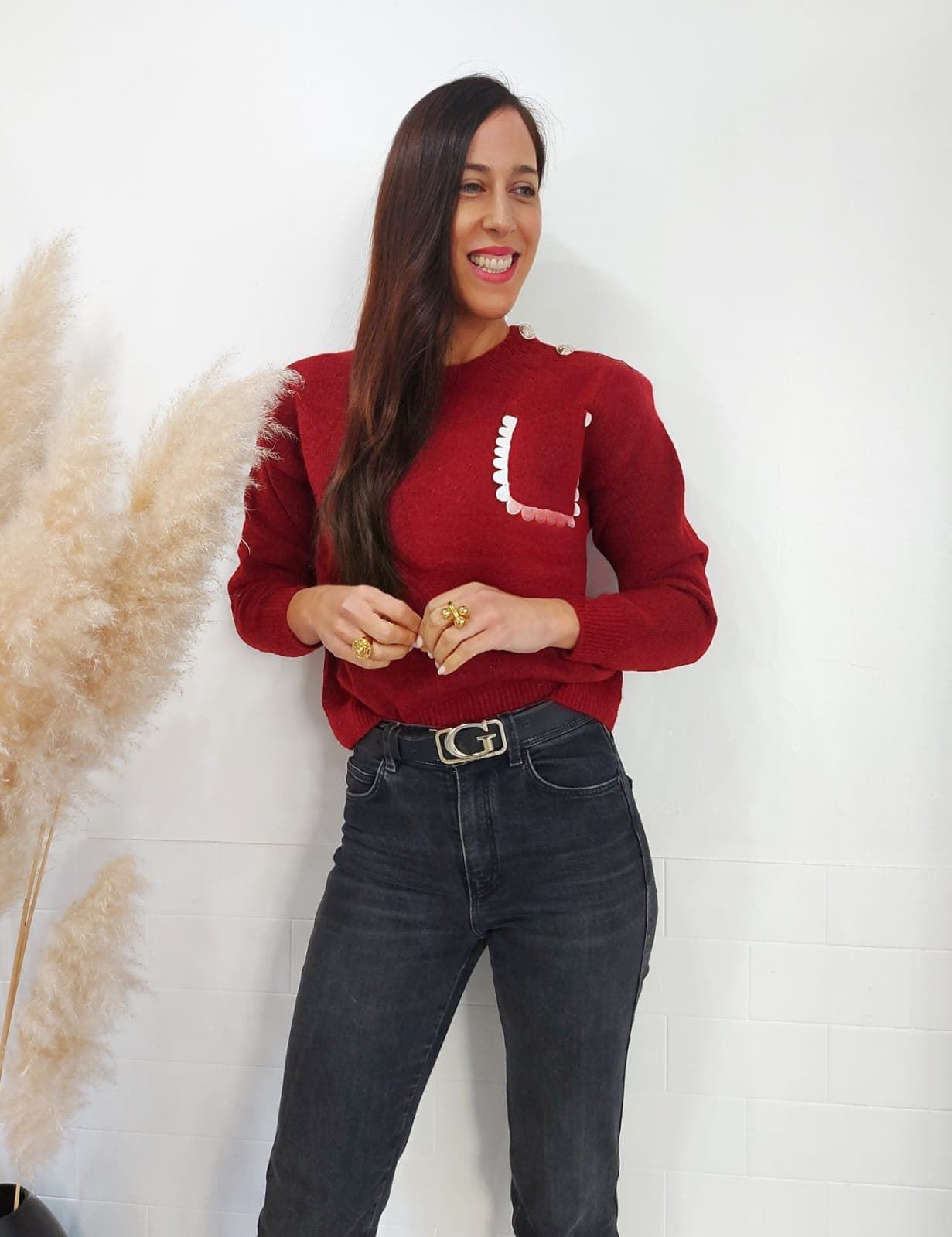 JERSEY BOLSILLO BURDEOS - Imagen 1