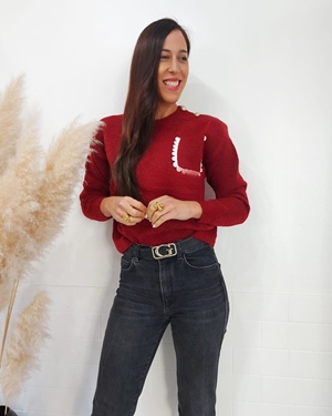 JERSEY BOLSILLO BURDEOS - Imagen 1