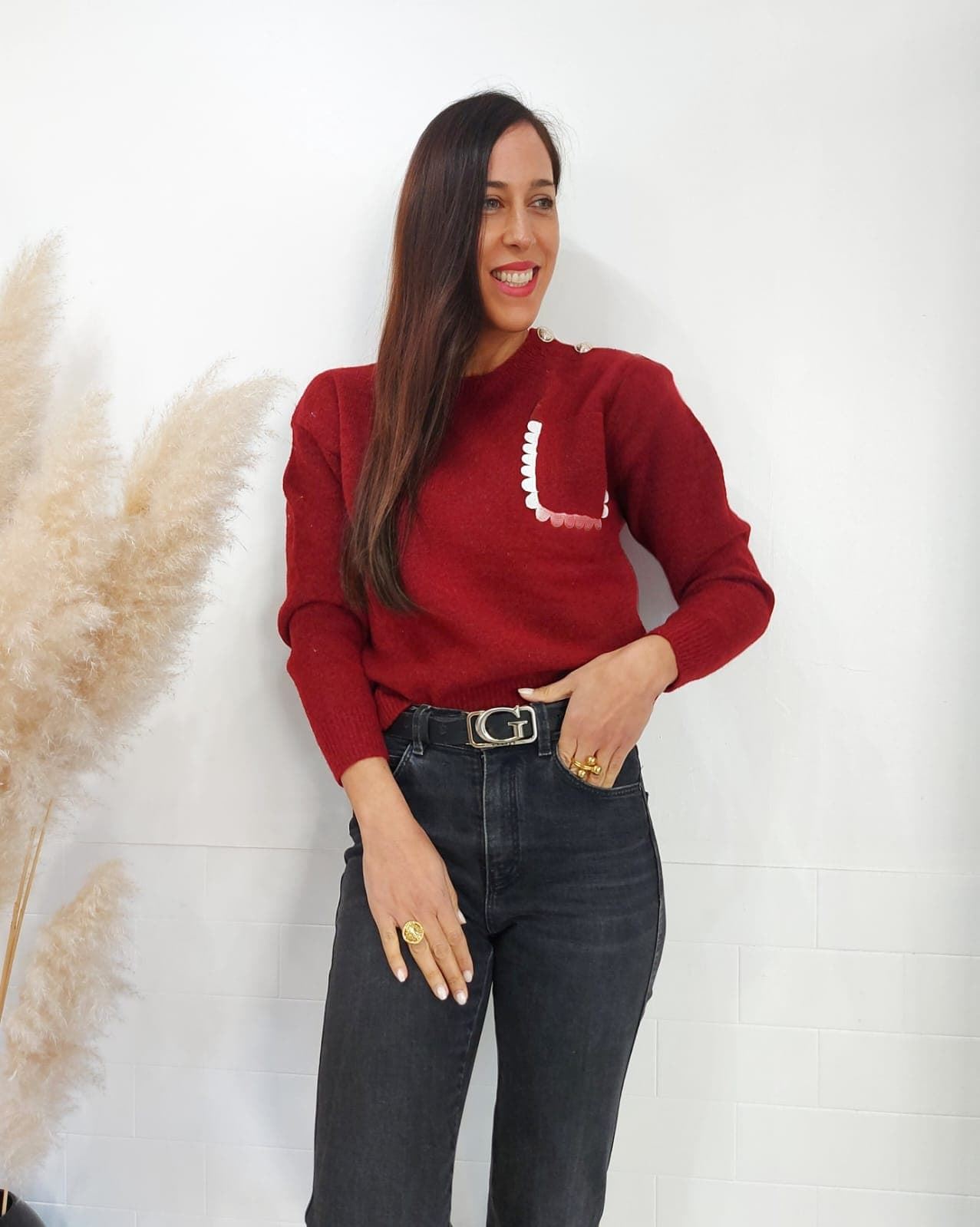 JERSEY BOLSILLO BURDEOS - Imagen 3