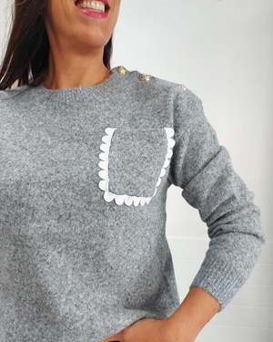 JERSEY BOLSILLO GRIS - Imagen 2