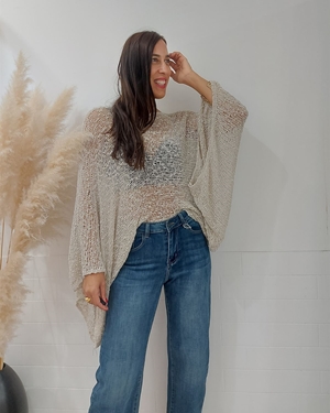 JERSEY CAPA HILO BEIGE - Imagen 1