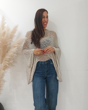 JERSEY CAPA HILO BEIGE - Imagen 2
