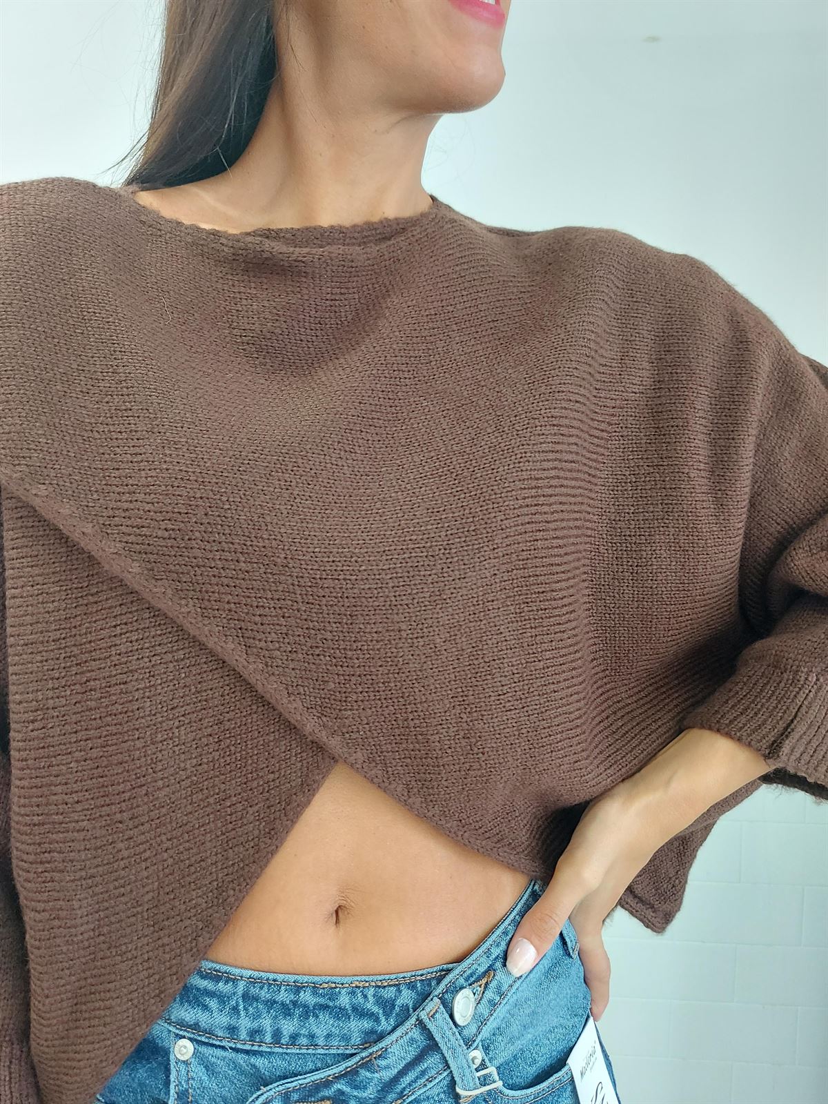 JERSEY CRUZADO CHOCOLATE - Imagen 2