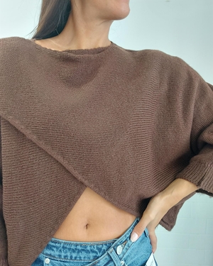 JERSEY CRUZADO CHOCOLATE - Imagen 2