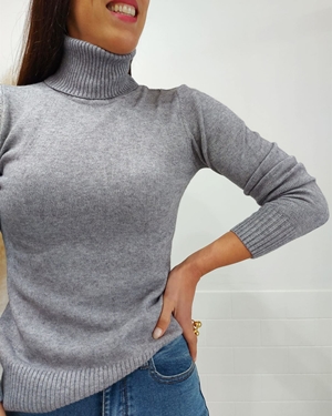 JERSEY CUELLO LISO GRIS - Imagen 2