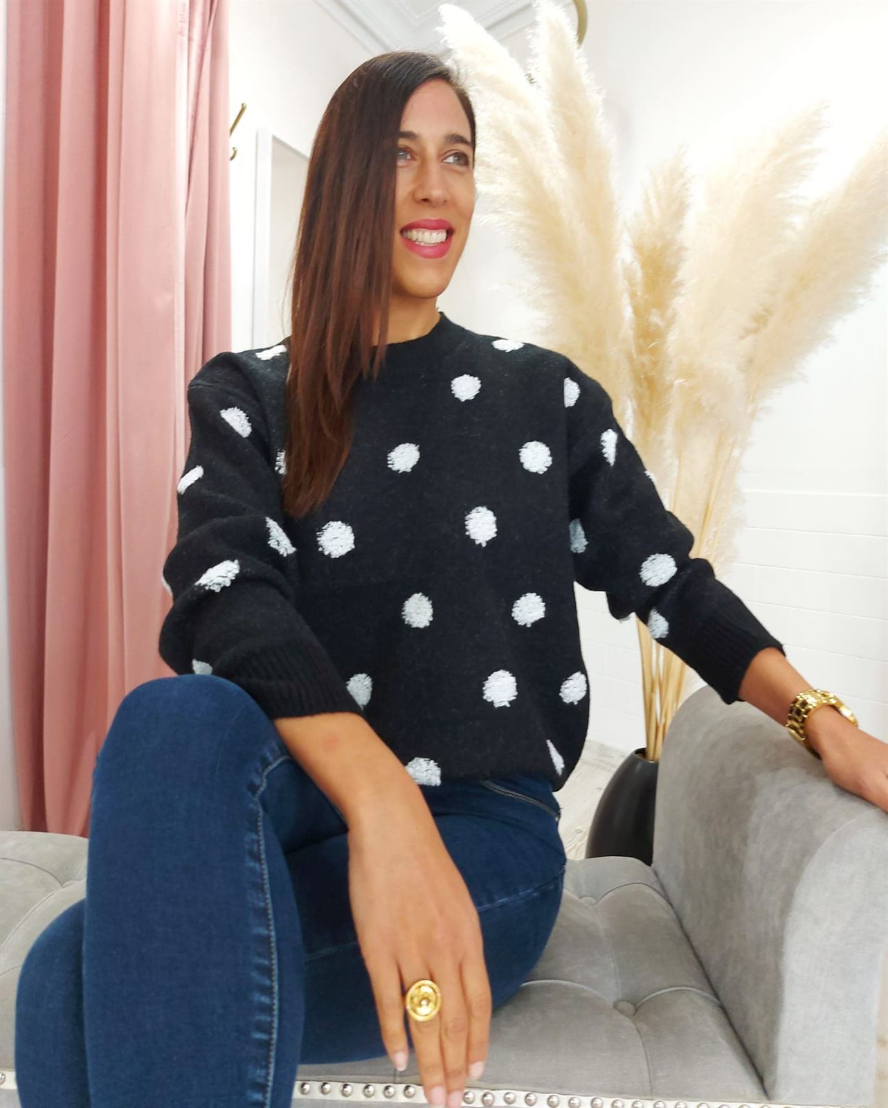 JERSEY DOTS NEGRO - Imagen 3