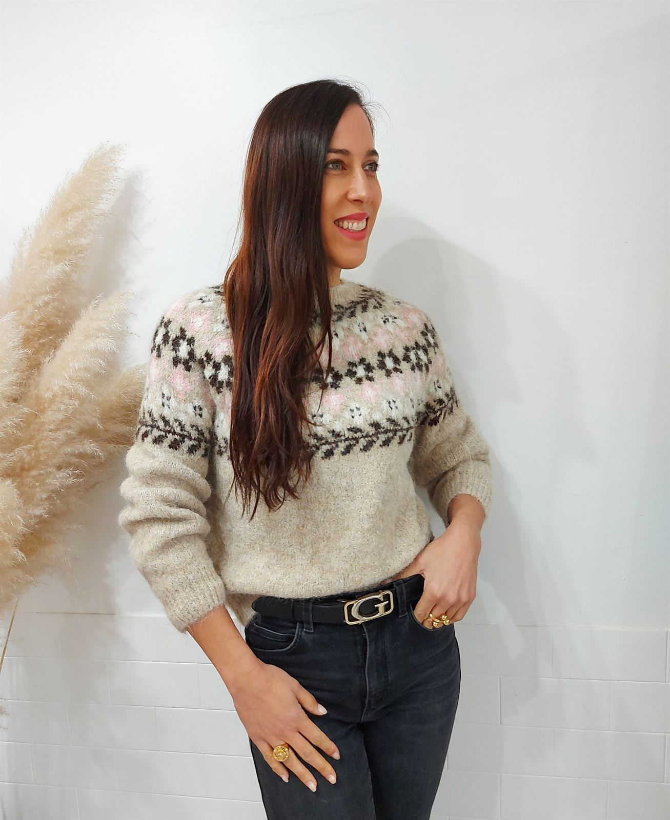 JERSEY GRECAS CAMEL - Imagen 1