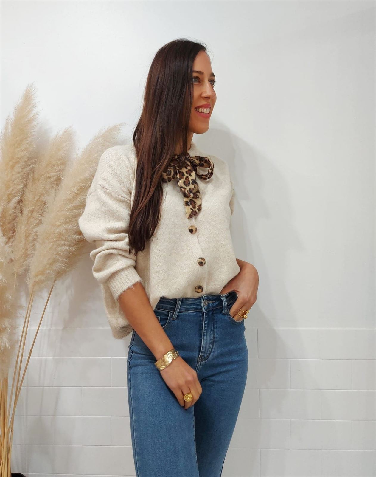 JERSEY LAZO PRINT BEIGE - Imagen 3