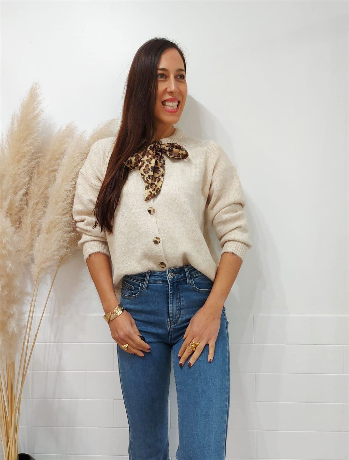 JERSEY LAZO PRINT BEIGE - Imagen 4