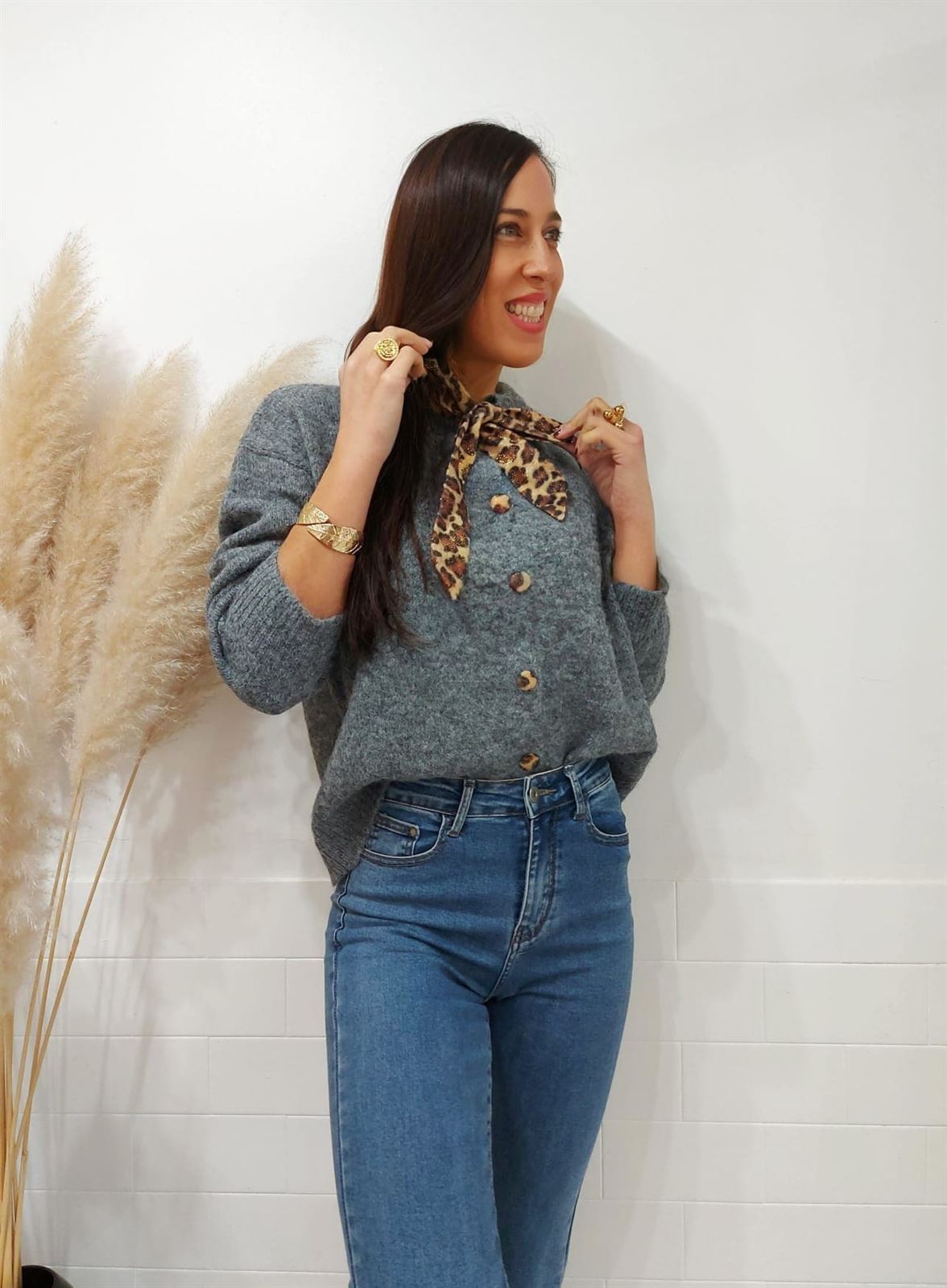 JERSEY LAZO PRINT GRIS - Imagen 1