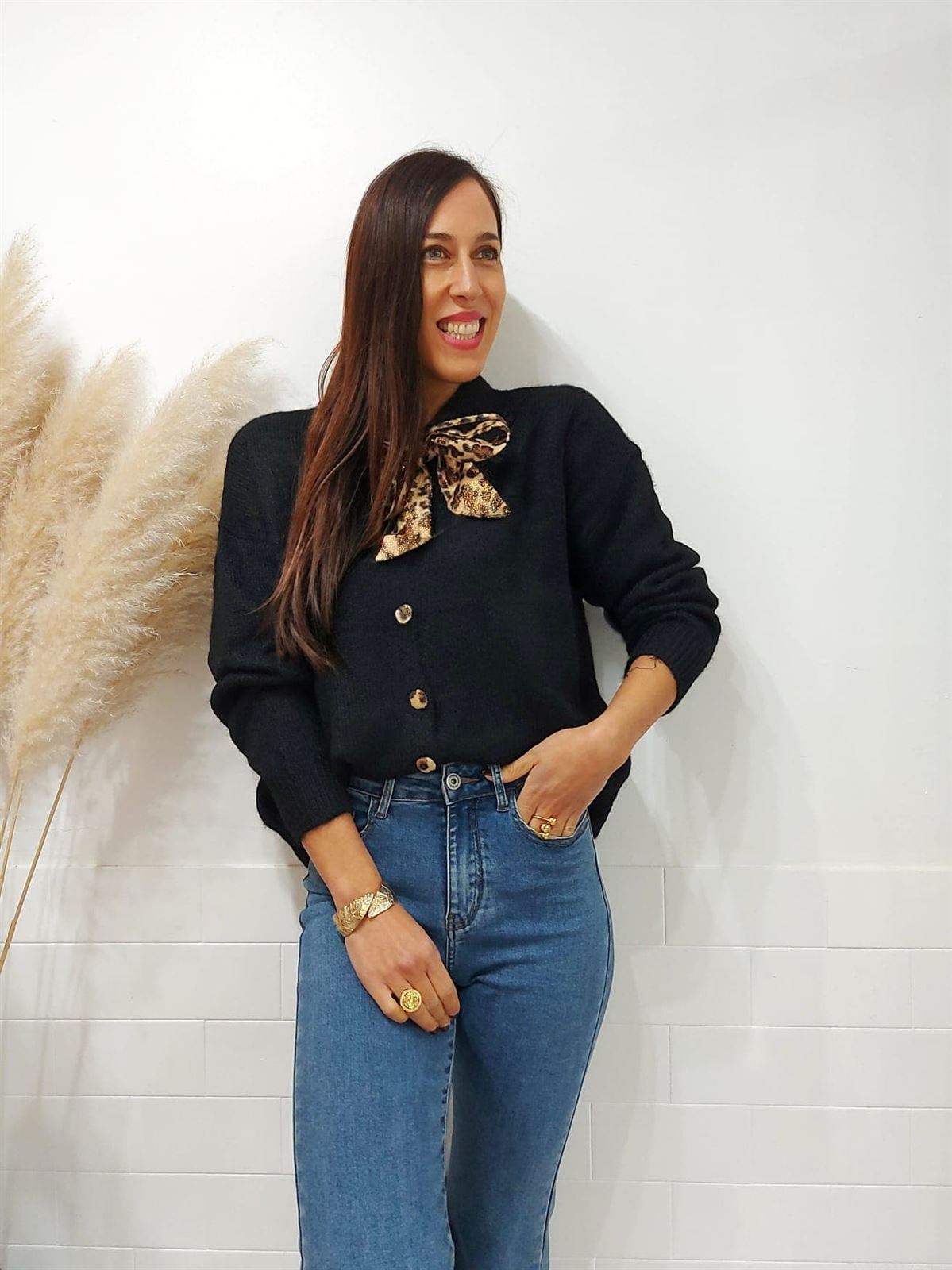 JERSEY LAZO PRINT NEGRO - Imagen 1