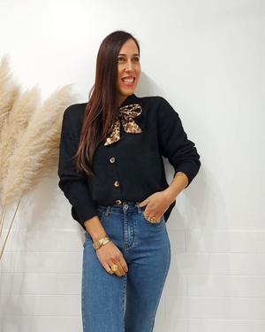 JERSEY LAZO PRINT NEGRO - Imagen 1