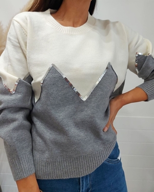 JERSEY LENTEJUELA GRIS - Imagen 2