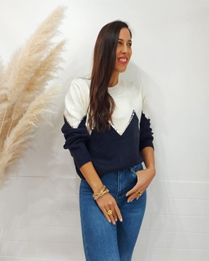 JERSEY LENTEJUELA MARINO - Imagen 1