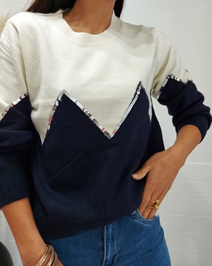 JERSEY LENTEJUELA MARINO - Imagen 2