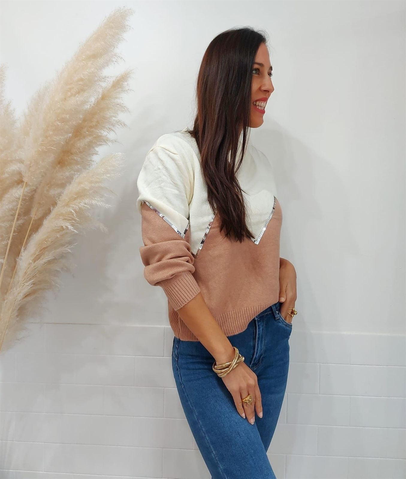 JERSEY LENTEJUELA ROSA - Imagen 4