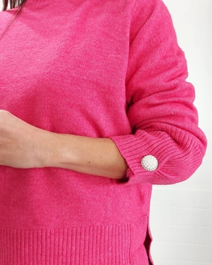 JERSEY LISO BOTÓN ROSA - Imagen 2