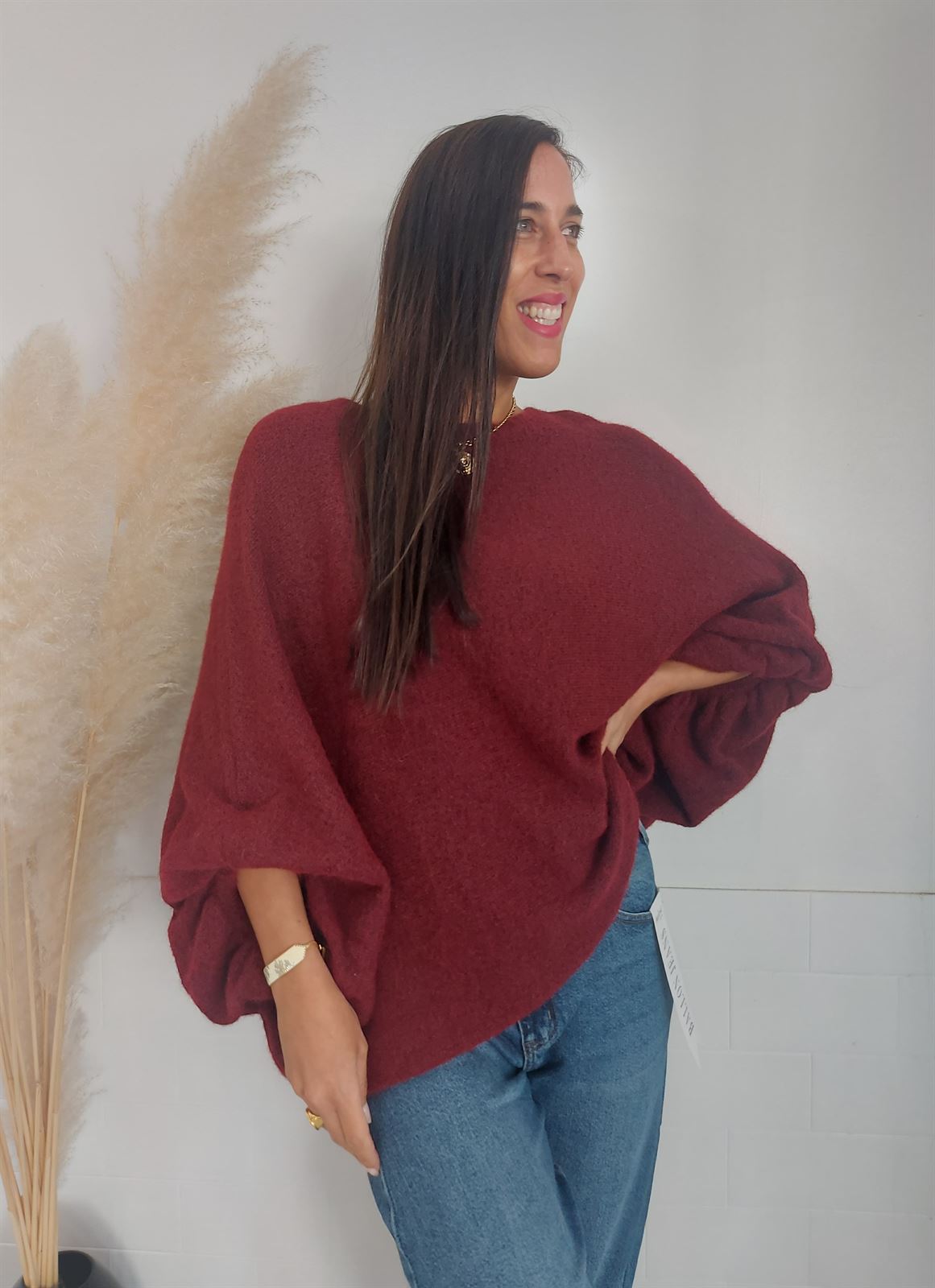 JERSEY OVERSIZE BURDEOS - Imagen 1