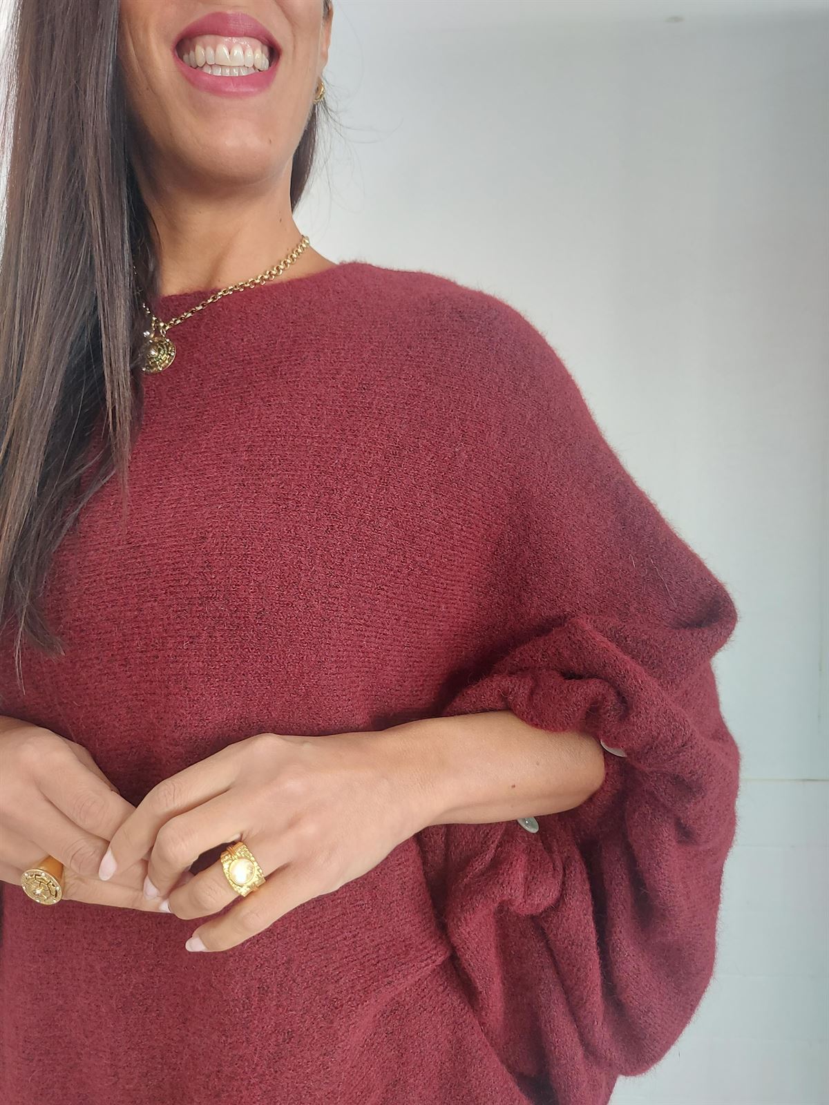 JERSEY OVERSIZE BURDEOS - Imagen 2