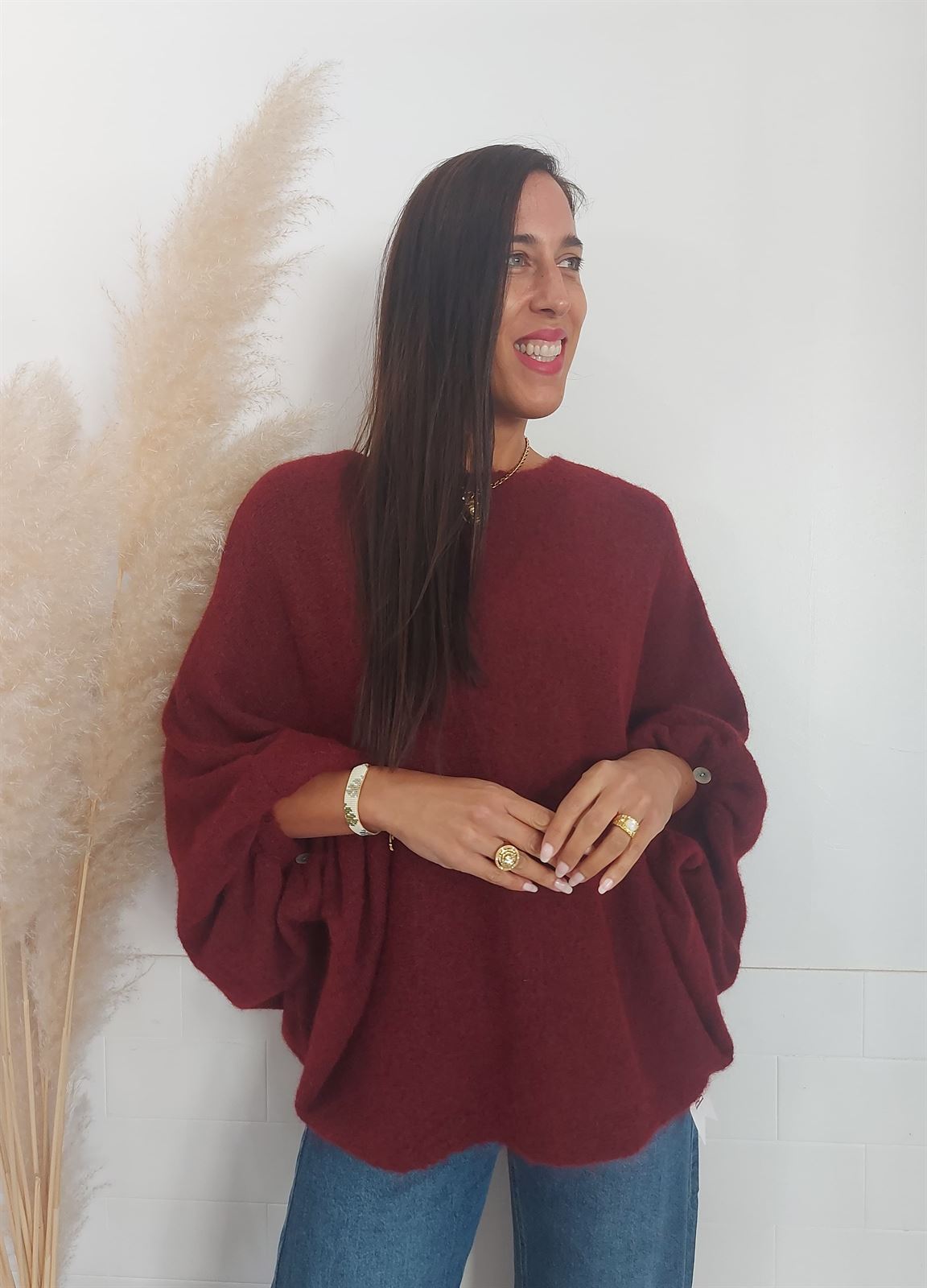 JERSEY OVERSIZE BURDEOS - Imagen 4