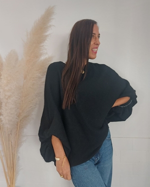 JERSEY OVERSIZE NEGRO - Imagen 1