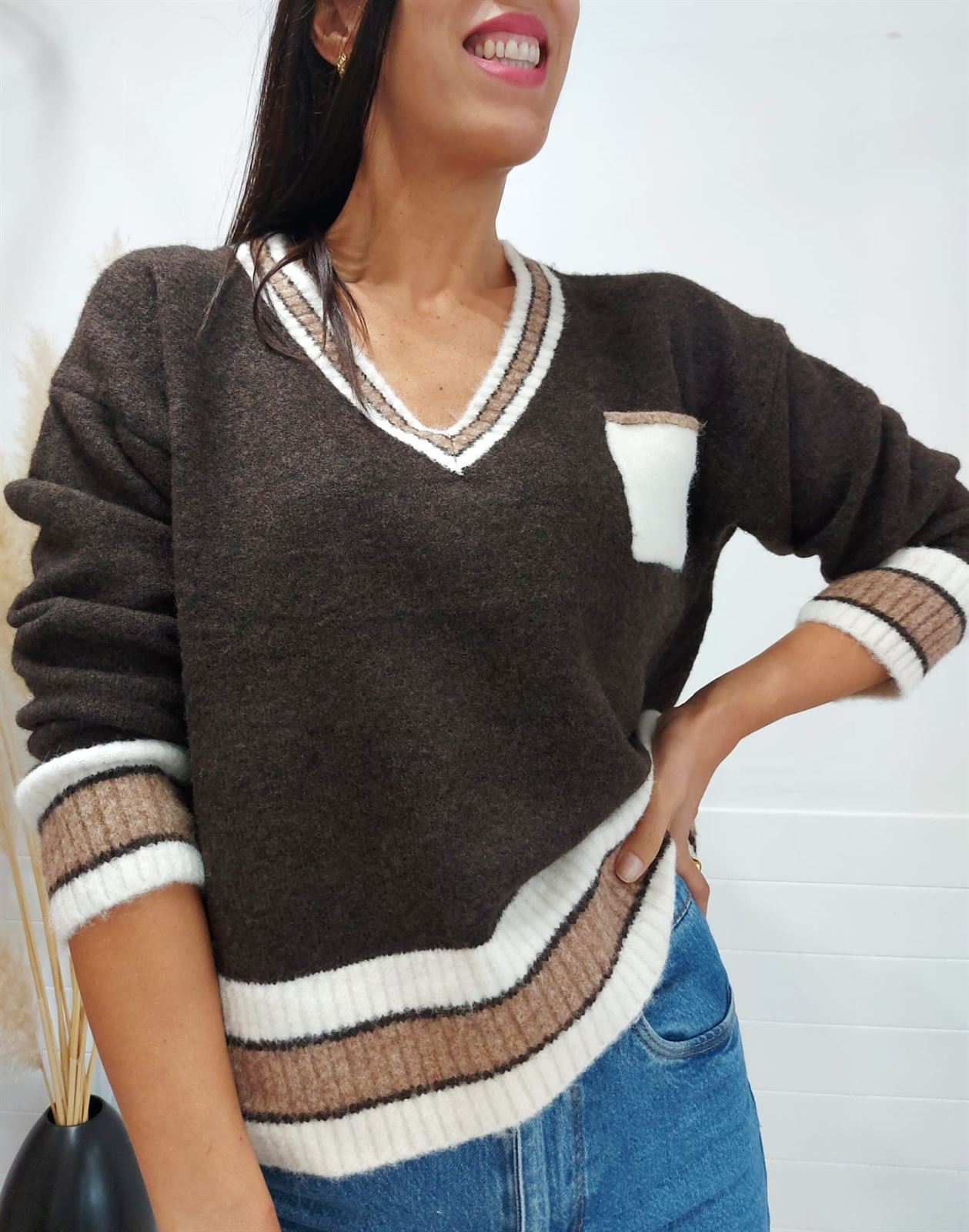 JERSEY PICO CHOCOLATE - Imagen 2