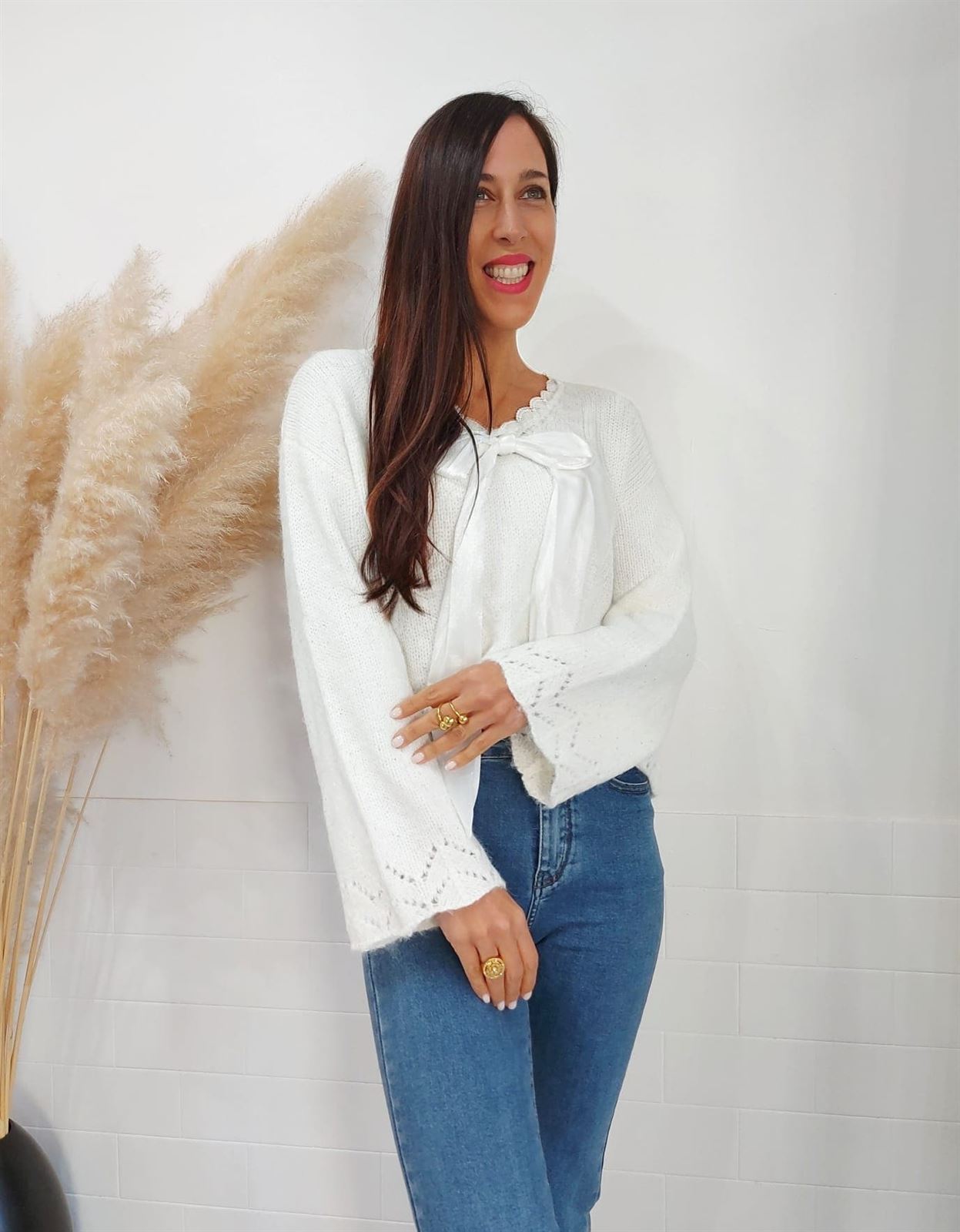 JERSEY PICO LAZO  BLANCO - Imagen 1