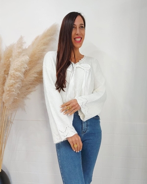 JERSEY PICO LAZO  BLANCO - Imagen 1