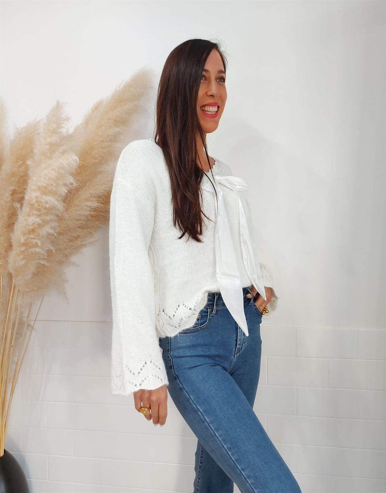 JERSEY PICO LAZO  BLANCO - Imagen 3